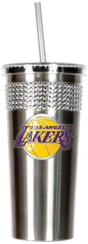 NBA Los Angeles Lakers Bling Tumbler w/ Straw