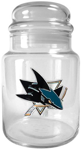 NHL San Jose Sharks Glass Candy Jar