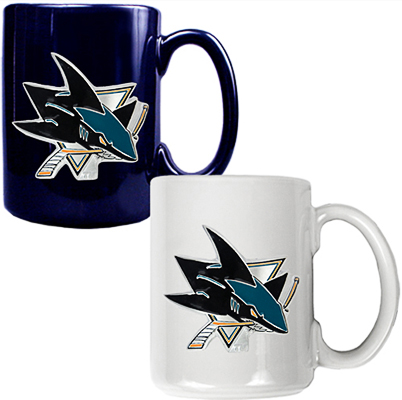 NHL San Jose Sharks 2pc Multi Color Coffee Mug Set