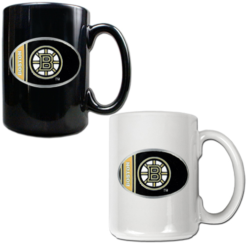 NHL Boston Bruins 2pc Multi Color Coffee Mug Set