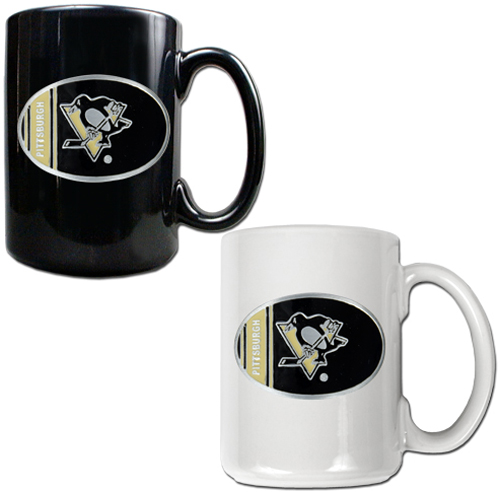NHL Penguins 2pc Multi Color Coffee Mug Set