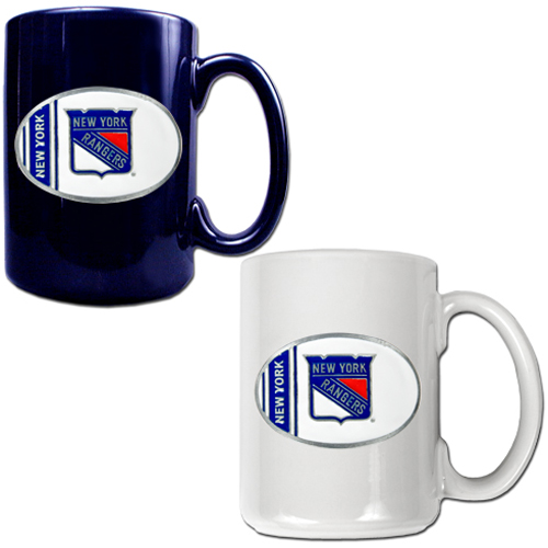 NHL NY Rangers 2pc Multi Color Coffee Mug Set