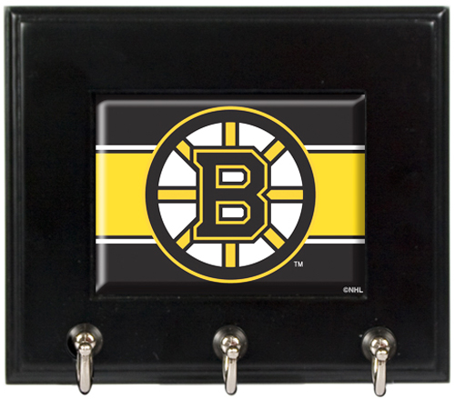 NHL Boston Bruins Wood Keyhook Rack