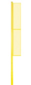 Foul Poles - Collegiate (20 ft.) - Baseball/Softball (Semi-Permanent) (Yellow) PAIR