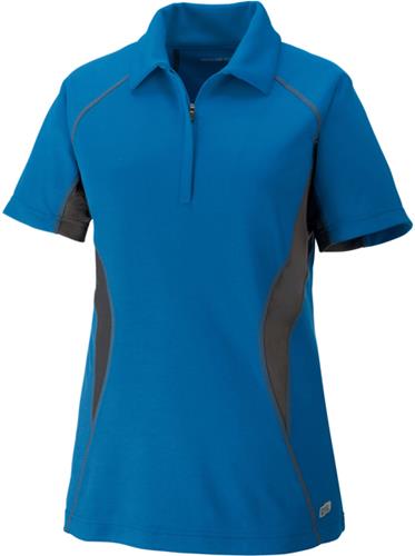 North End Sport Serac Ladies Zippered Polo. Printing is available for this item.
