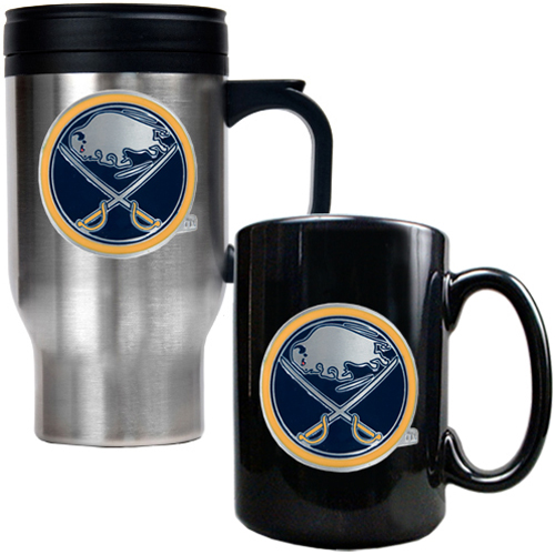 NHL Buffalo Sabres Travel Mug & Coffee Mug Set
