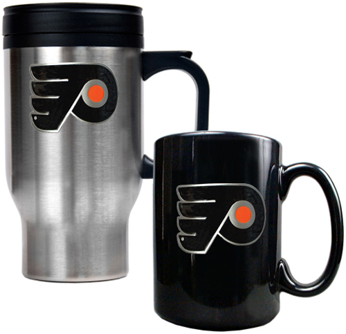 NHL Philadelphia Flyer Travel Mug & Coffee Mug Set
