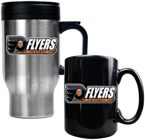 NHL Philadelphia Flyer Travel Mug & Coffee Mug Set