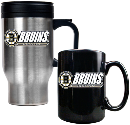NHL Boston Bruins Travel Mug & Coffee Mug Set