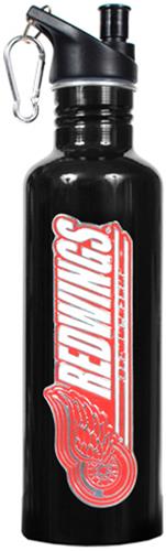 NHL Detroit Redwings Black Stainless Water Bottle
