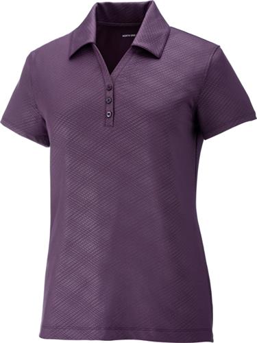 North End Sport Maze Ladies Stretch Embossed Polo. Printing is available for this item.