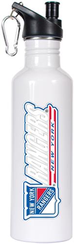 NHL New York Rangers White Stainless Water Bottle