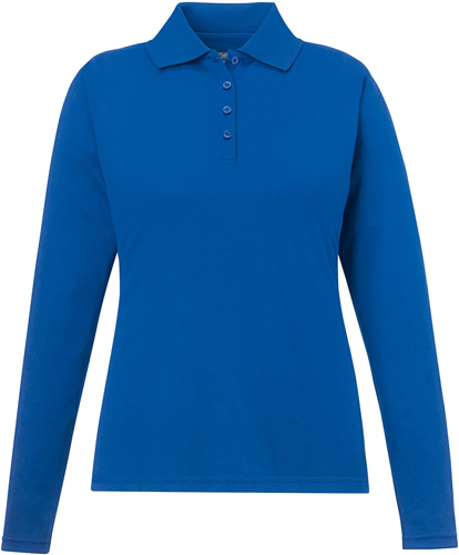Core365 Pinnacle Ladies Long Sleeve Pique Polo. Printing is available for this item.