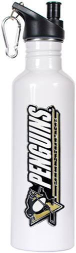 NHL Pittsburgh White Stainless Water Bottle