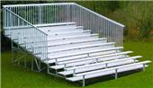 Aluminum Bleachers 10 Row Bleacher with Guard Rail