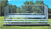 5 Row Bleachers W/Chain Link Enclosure 15' or 21'