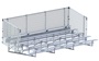 5 Row 21' Bleacher Single Foot Plank Chain Link Rail - Enclosed BLCH-521C