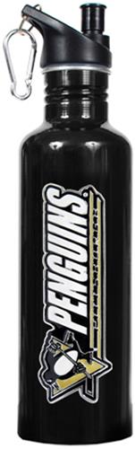 NHL Pittsburgh Black Stainless Water Bottle