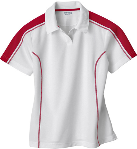 Extreme Eperformance Ladies Pique Color Block Polo. Printing is available for this item.