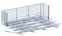 5 Row 21' Bleacher Double Foot Plank with Guard Rail & Aisle - Enclosed BLCH-521ASGR