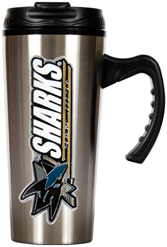 NHL San Jose Shark Slim Stainless Steel Travel Mug