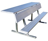 7.5 FT Portable Player Bench with Seat Back & Shelf