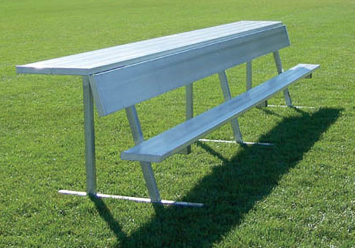 Aluminum Player Bench with Shelf - Soccer Equipment and Gear