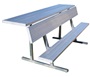 Player Bench with Seat Back and Shelf - 7-1/2 ft. - Portable