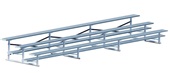 3 Row 21' Bleacher Standard Single Foot Plank - Aluminum/Steel Under Structure BLCH-321