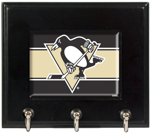 NHL Pittsburgh Penguins Wood Keyhook Rack