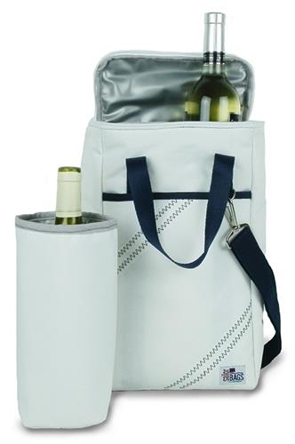 Sailorbags 2-Bottle Insulated Sailcloth Wine Tote