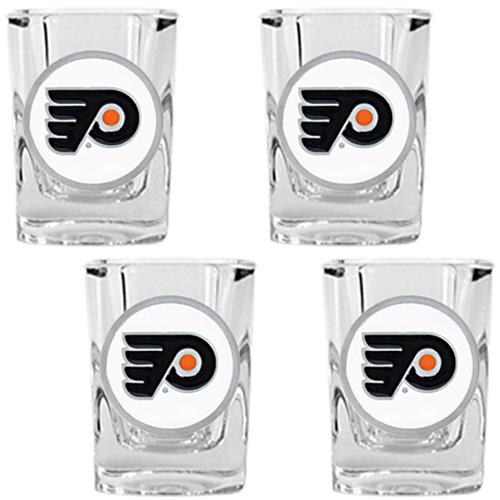 NHL Philadelphia Flyers 4pc Square Shot Glass Set