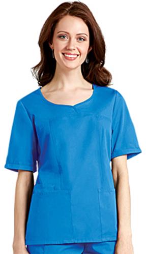 Adar Women's Sweetheart V-Neck Scrub Top. Embroidery is available on this item.