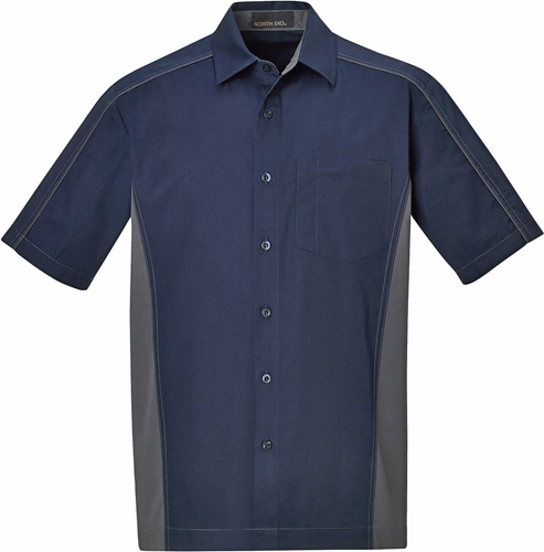 North End Fuse Mens Color Block Twill Shirts. Printing is available for this item.