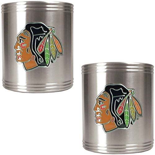 NHL Chicago 2pc Stainless Steel Can Holder