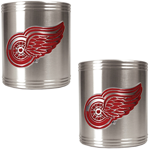 NHL Redwings 2pc Stainless Steel Can Holder
