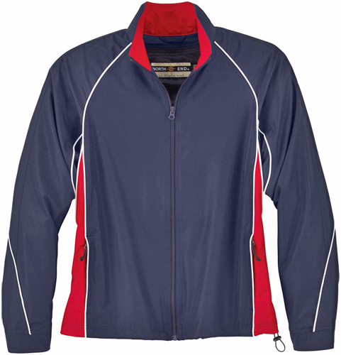 North End Ladies Woven Twill Athletic Jacket
