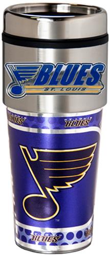 NHL Blues Travel Tumbler Hi-Def Metallic Graphics
