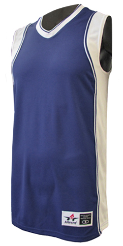 Womens Large (Navy/White) V-Neck Cooling Sleeveless Basketball Jersey