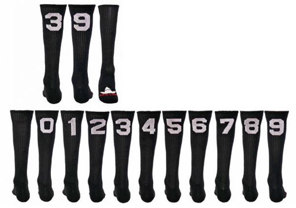 sports socks with numbers