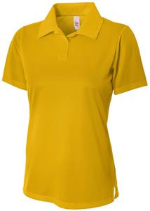 A4 Women's (WS, WXS) Textured Polo Shirts w/Johnny Collar CO. Embroidery is available on this item.