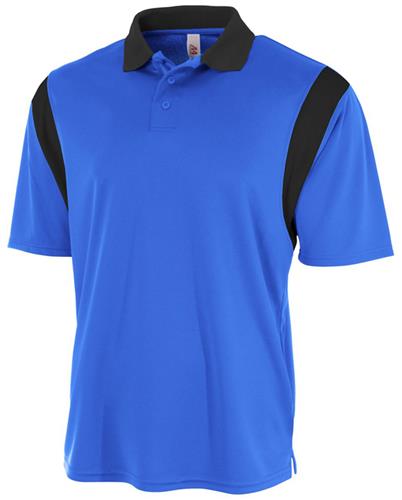 A4 Adult Color Blocked Polo Shirt with Knit Collar. Printing is available for this item.