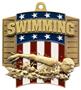 Hasty Awards Patriot Swimming Medal M-776W