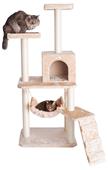GleePet GP78570921 57-Inch Real Wood Cat Tree In Beige With Perches, RunnIng Ramp, Condo And Hammock
