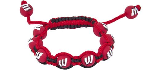 Eagles Wings NCAA Wisconsin Bead Bracelet