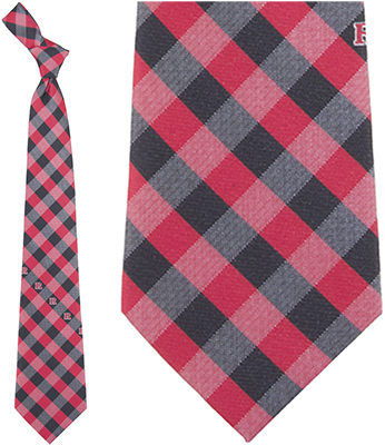 Eagles Wings NCAA Rutgers Woven Poly Check Tie