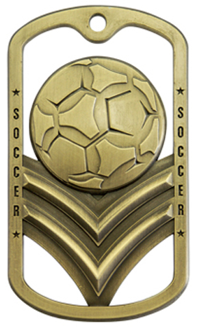 Hasty Awards Dogtag Soccer Medal M-785S. Personalization is available on this item.