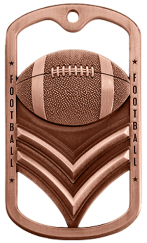Hasty Awards Dogtag Football Medal M-785F. Personalization is available on this item.