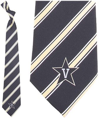 Eagles Wings NCAA Vanderbilt Commodores Stripe Tie