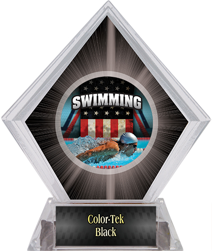 Hasty Awards Black Diamond Swimming Ice Trophy. Personalization is available on this item.